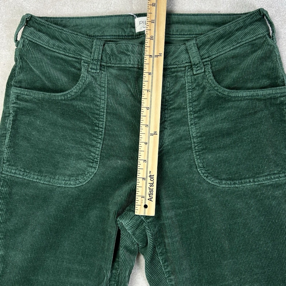 Pilcro Anthropologie Green Corduroy Bootcut Pants Sz 29 Fall Forest Flare - Picture 6 of 12